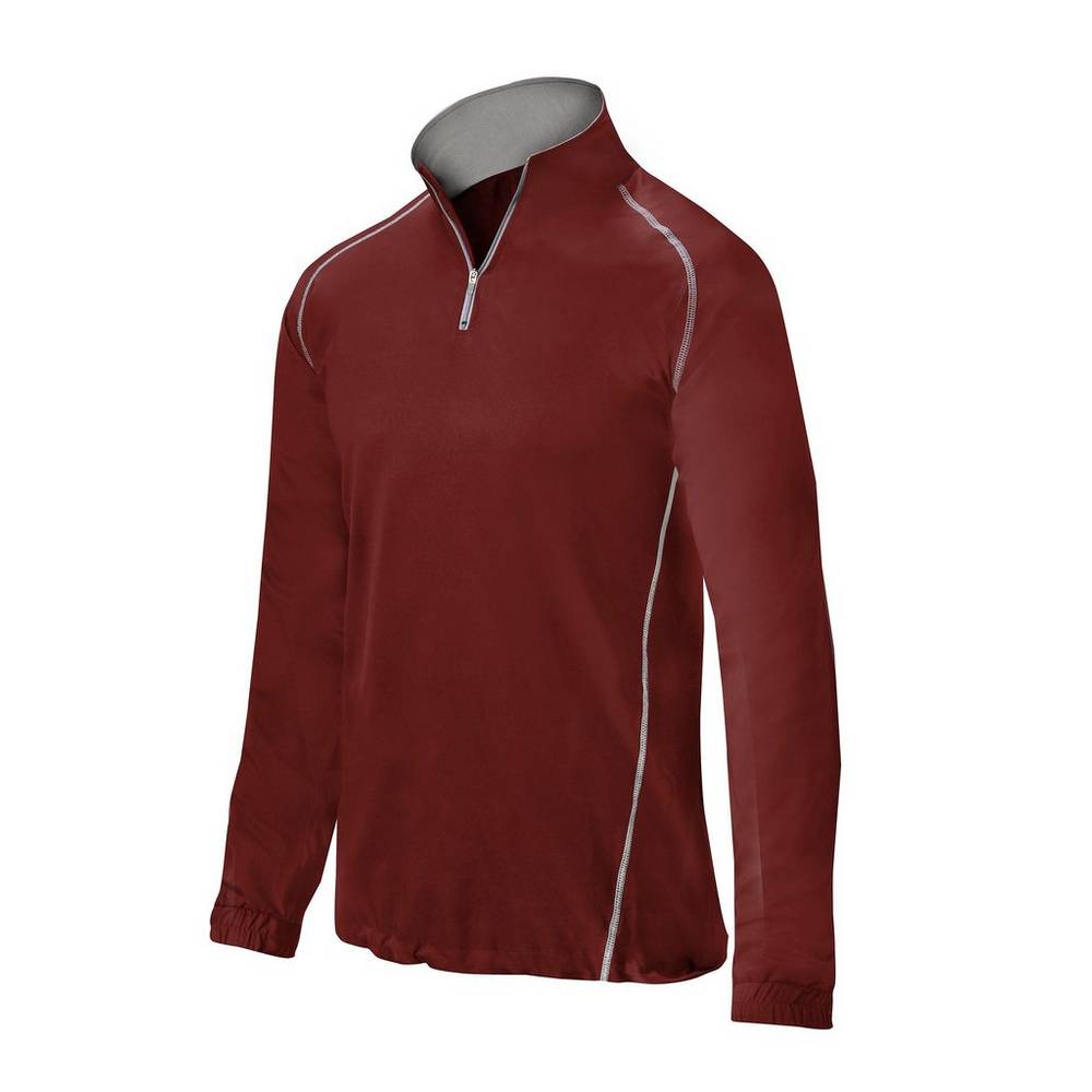 Casaco Mizuno Comp 1/4 Zip Batting - Homem - Bordeaux - QSZFM3804